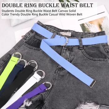 cinturones para mujer Teenager Boys Girls Students Double Ring Buckle Waist Belt Canvas Solid Color white belt
cinturones para mujer Teenager Boys Girls Students Double Ring Buckle Waist Belt Canvas Solid Color white belt