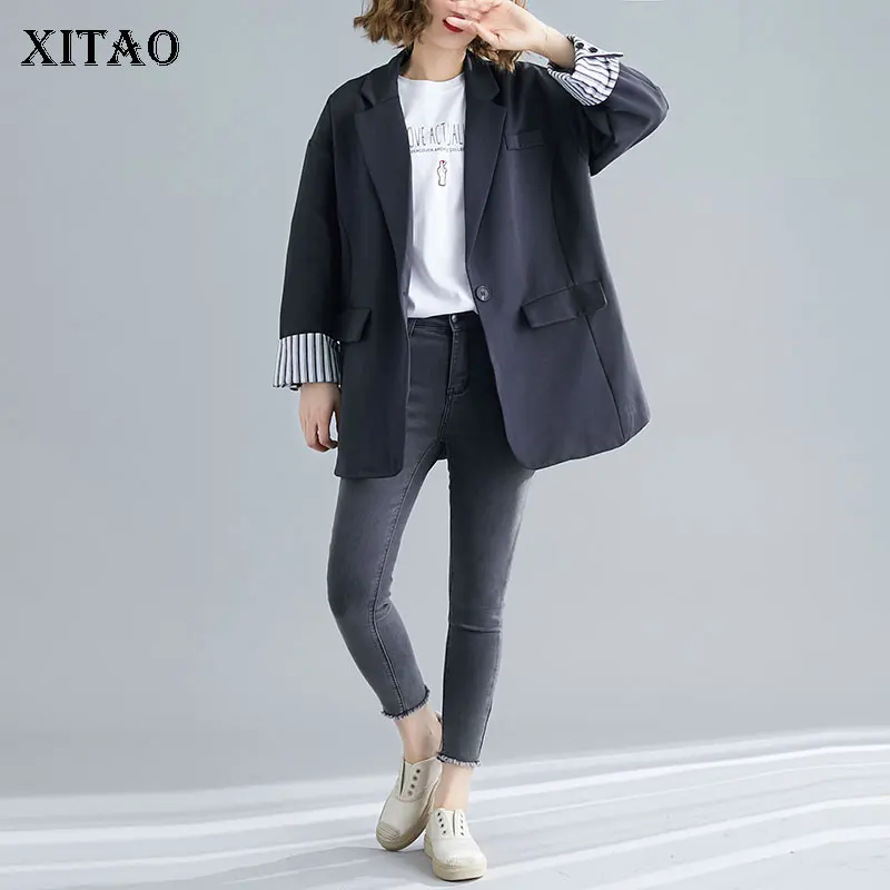 XITAO Large Size Pocket Blazer Women Korea Fashion Turn Down Collar Single Breast Patchwork 2019 Summer Elegant WBB4302
XITAO Large Size Pocket Blazer Women Korea Fashion Turn Down Collar Single Breast Patchwork 2019 Summer Elegant WBB4302