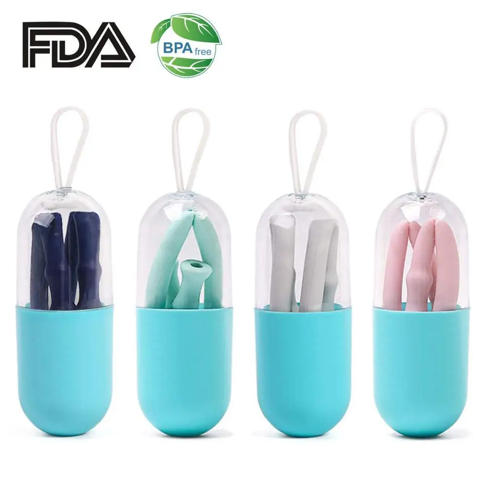 Foldable Silicone Straw Reusable Drinking Straw collapsible straw with Carrying Case and Cleaning Brush Drinks Accessories 19360
Foldable Silicone Straw Reusable Drinking Straw collapsible straw with Carrying Case and Cleaning Brush Drinks Accessories 19360
