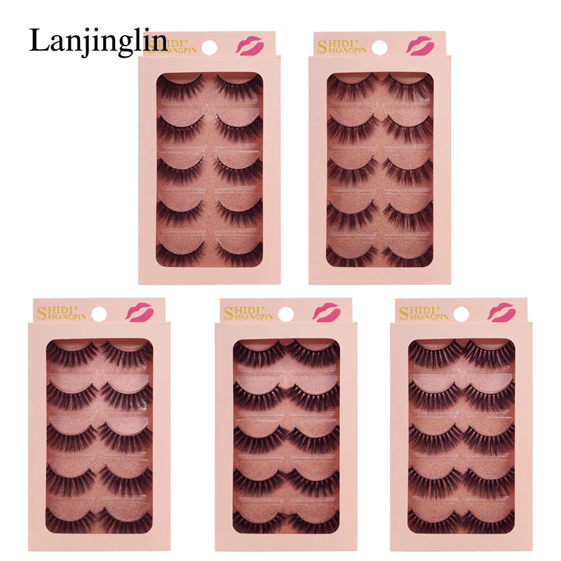 LANJINGLIN 5 pairs 3d mink lashes makeup natural false eyelashes hand made mink eyelashes full strip lashes fake eye lash #G9
LANJINGLIN 5 pairs 3d mink lashes makeup natural false eyelashes hand made mink eyelashes full strip lashes fake eye lash #G9