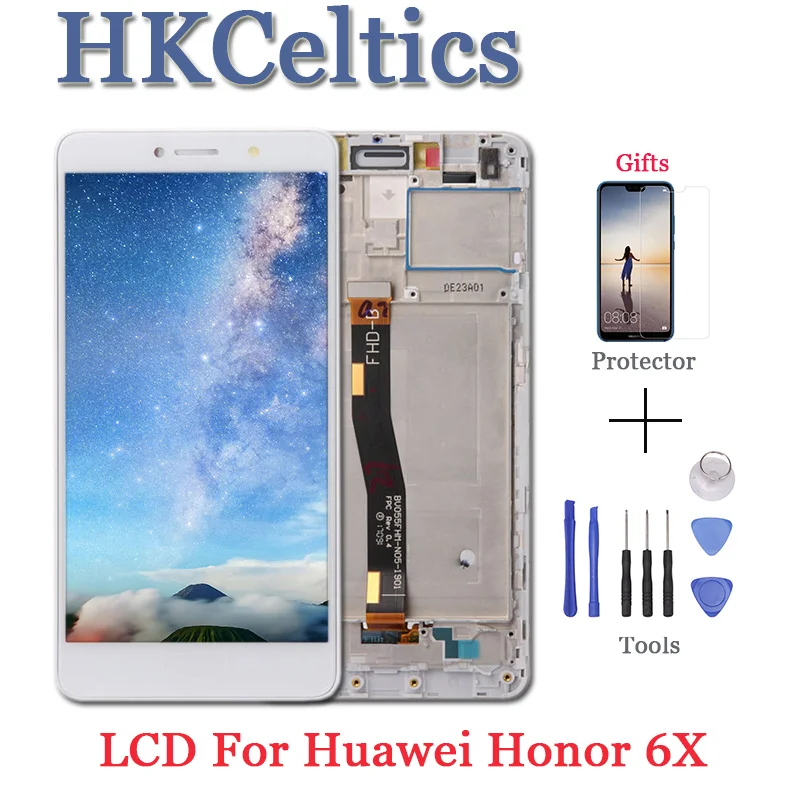 Фото ЖК-дисплей для Huawei Честь 6X BLN-L24 BLN-AL10 BLN-L21 BLN-L22 с сенсорным экраном дигитайзер в