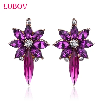 Colorful Crystal Stone Flower Piercing Earrings Gold Color Metal Stud Earrings Lovely Women Party Jewelry Birthday Gift for Girl
Colorful Crystal Stone Flower Piercing Earrings Gold Color Metal Stud Earrings Lovely Women Party Jewelry Birthday Gift for Girl