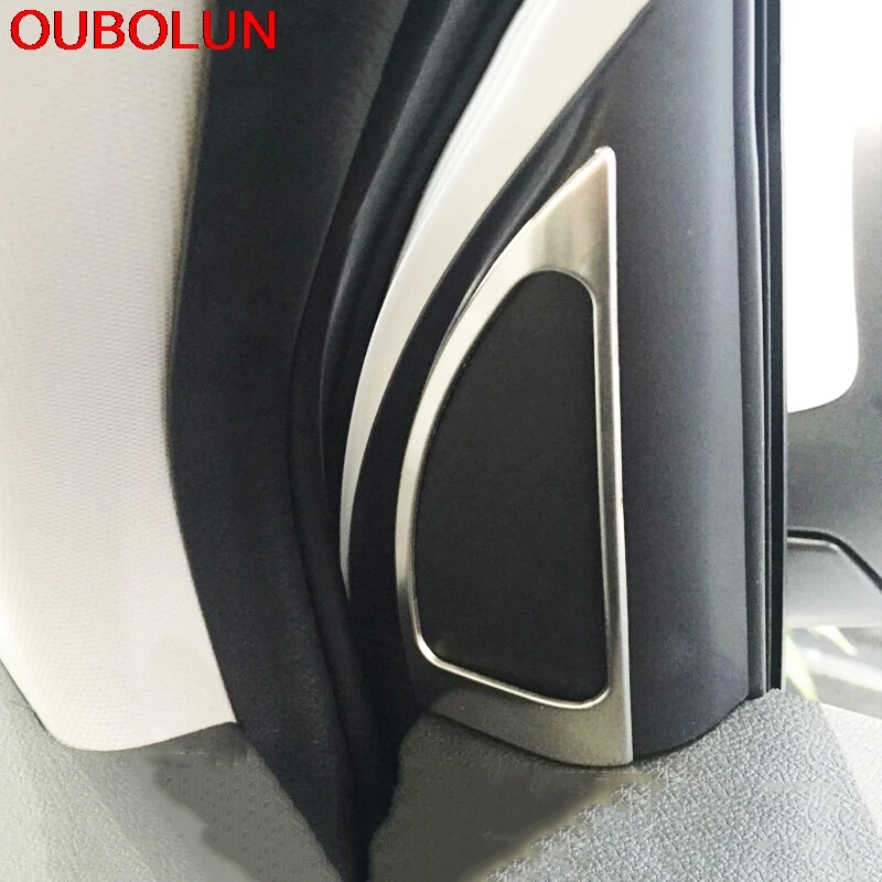OUBOLUN нержавеющая сталь ABS для Hyundai Solaris 2 молдинги межкомнатных дверей треугольная