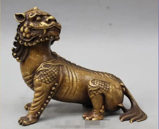 S02316 6" Old China Chinese Folk Pure Bronze Unicorn Beast Pi Xiu Animal Statue B0403
S02316 6" Old China Chinese Folk Pure Bronze Unicorn Beast Pi Xiu Animal Statue B0403