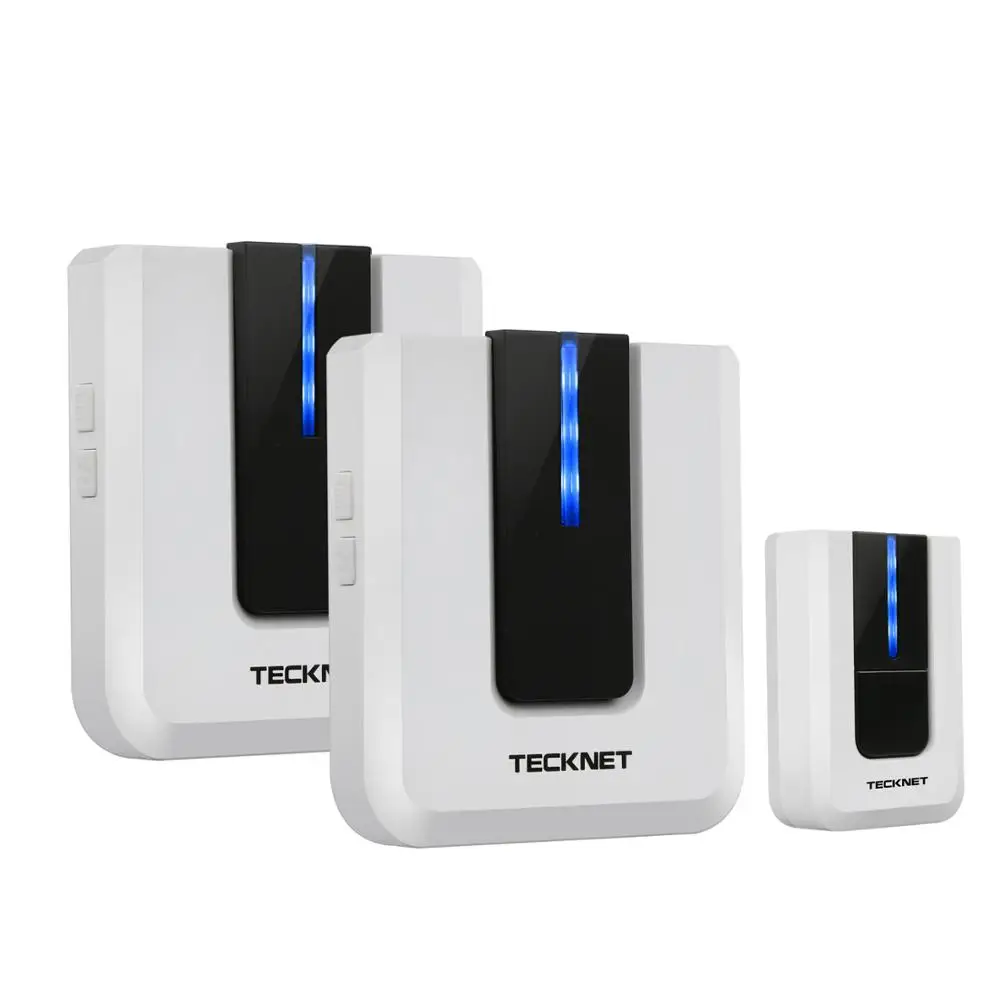 TeckNet 25-85dB Wireless Doorbell 300M Remote 52 Chimes Plug-in 1 Battery Button 100V-220V 2 Receiver Home Cordless Door Bell
TeckNet 25-85dB Wireless Doorbell 300M Remote 52 Chimes Plug-in 1 Battery Button 100V-220V 2 Receiver Home Cordless Door Bell