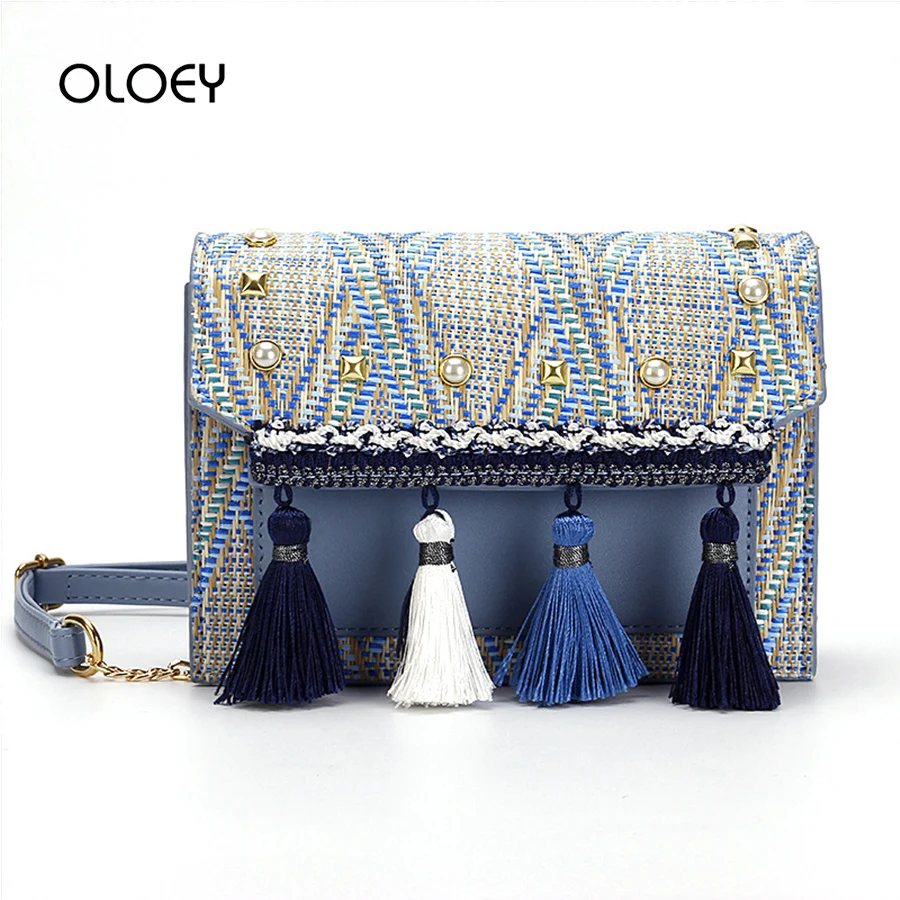 Fashion Straw Woven Small Flap Bag Pearl Women Tassel Messenger Bag Luxury Handbags Women Bags Designer Retro Chain Shoulder Bag
Fashion Straw Woven Small Flap Bag Pearl Women Tassel Messenger Bag Luxury Handbags Women Bags Designer Retro Chain Shoulder Bag