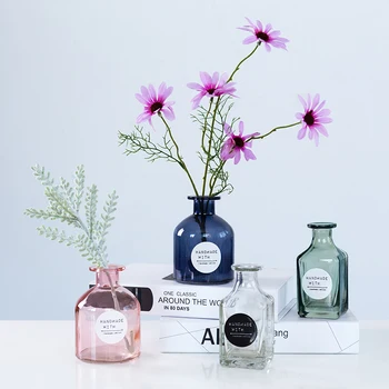 Nordic Glass Vase Simple Transparent Solid Color Vase Dried Flowers Inserted Desktop Ornaments Home Office Decoration
Nordic Glass Vase Simple Transparent Solid Color Vase Dried Flowers Inserted Desktop Ornaments Home Office Decoration