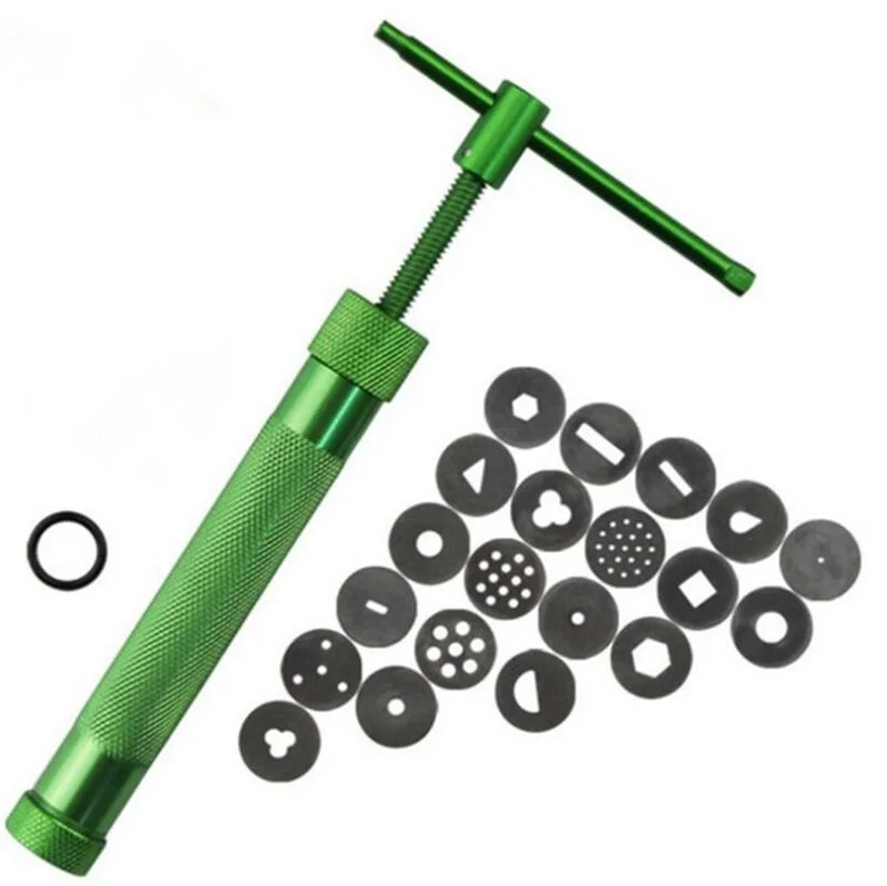 Metal Clay Extruders Green Pottery Clay Tools DIY Sculpture Gun Clay Sugar Paste Extruder Cake Sculpture Gun Tool
Metal Clay Extruders Green Pottery Clay Tools DIY Sculpture Gun Clay Sugar Paste Extruder Cake Sculpture Gun Tool