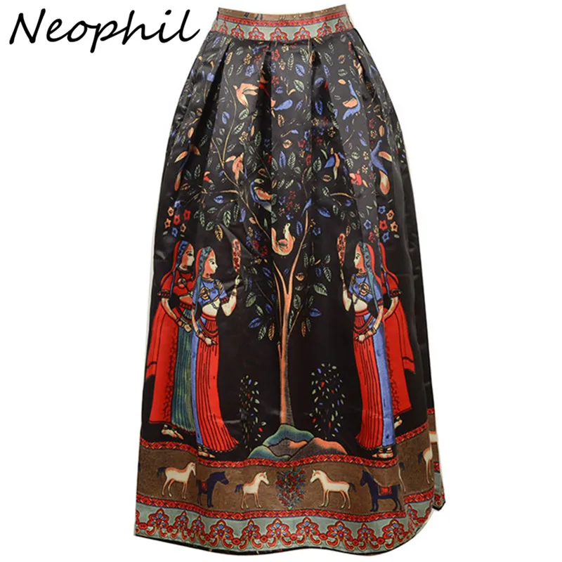 Neophil 2019 Boho Long Ethnic Indian Floral Printed Maxi Women Skirts Black White Pleated Satin Floor Length Jupe Longue MS08002
Neophil 2019 Boho Long Ethnic Indian Floral Printed Maxi Women Skirts Black White Pleated Satin Floor Length Jupe Longue MS08002