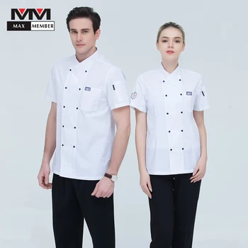 Wholesale Short Sleeve Kitchen Work Uniforms Unisex Double Breasted Hotel Cafe Shop Waiter Tops Cooking Chef Jackets Cozinha Tee
Wholesale Short Sleeve Kitchen Work Uniforms Unisex Double Breasted Hotel Cafe Shop Waiter Tops Cooking Chef Jackets Cozinha Tee