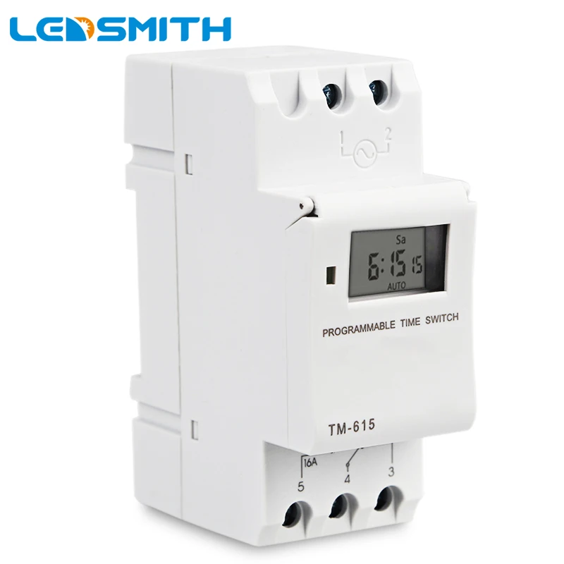 LEDSMITH 220V AC Weekly Programmable Digital Timer Switch Multi-function Rail Time Control Relay Energy-saving Controller
LEDSMITH 220V AC Weekly Programmable Digital Timer Switch Multi-function Rail Time Control Relay Energy-saving Controller