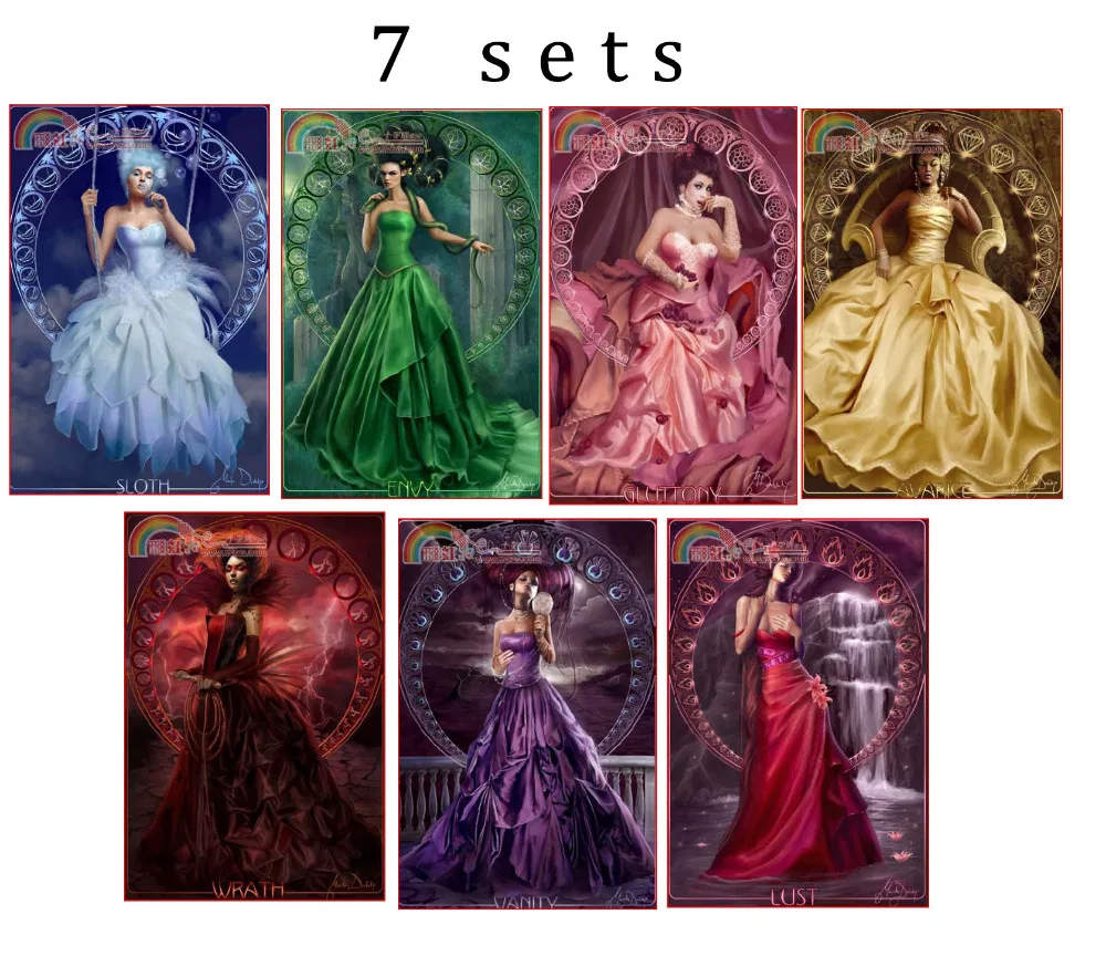 Top Quality cross stitch kit seven deadly sins avarice greed envy vanity pride gluttony wrath lust sloth, 7 sets
Top Quality cross stitch kit seven deadly sins avarice greed envy vanity pride gluttony wrath lust sloth, 7 sets