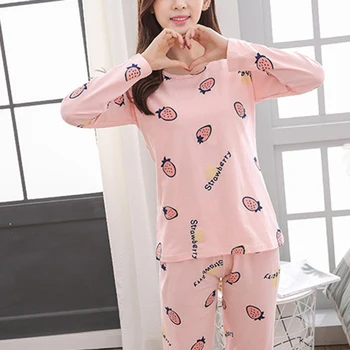 2019 Hot Selling Cotton Print Pajamas Long Sleeve Autumn Women Thin Set Sleep Clothing
2019 Hot Selling Cotton Print Pajamas Long Sleeve Autumn Women Thin Set Sleep Clothing