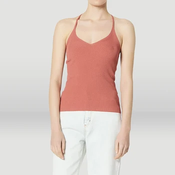 Summer Fashion Slim Sexy Solid Color Sleeveless Backless SML XL XXL 2 Colors V-neck Woman Casual Knitted Halter Camis Lady Camis
Summer Fashion Slim Sexy Solid Color Sleeveless Backless SML XL XXL 2 Colors V-neck Woman Casual Knitted Halter Camis Lady Camis