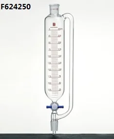 F624250 Funnel, Pressure Equalizing, Capacity:250ml, Joints:24/40, PTFE Stopcock bore:2mm
F624250 Funnel, Pressure Equalizing, Capacity:250ml, Joints:24/40, PTFE Stopcock bore:2mm