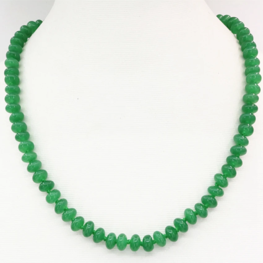 Natural stone 5*8mm abacus green Malaysia jades stone chalcedony beads choker chain necklace women clavicle jewelry 18inch B3209
Natural stone 5*8mm abacus green Malaysia jades stone chalcedony beads choker chain necklace women clavicle jewelry 18inch B3209