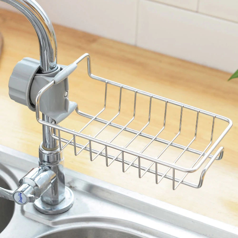 Stainless Steel Kitchen Faucet Drainer Rack Sponge Holder Adjustbale Sink Soap Brush Storage kitchen accessories organizer
Stainless Steel Kitchen Faucet Drainer Rack Sponge Holder Adjustbale Sink Soap Brush Storage kitchen accessories organizer