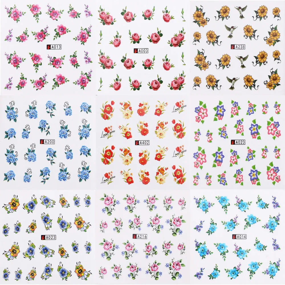 Monja 50 Sheet/set Nail Art Flower Watermark Stickers 3D Foil Image DIY Water Transfer Stamp Decal Decoration
Monja 50 Sheet/set Nail Art Flower Watermark Stickers 3D Foil Image DIY Water Transfer Stamp Decal Decoration