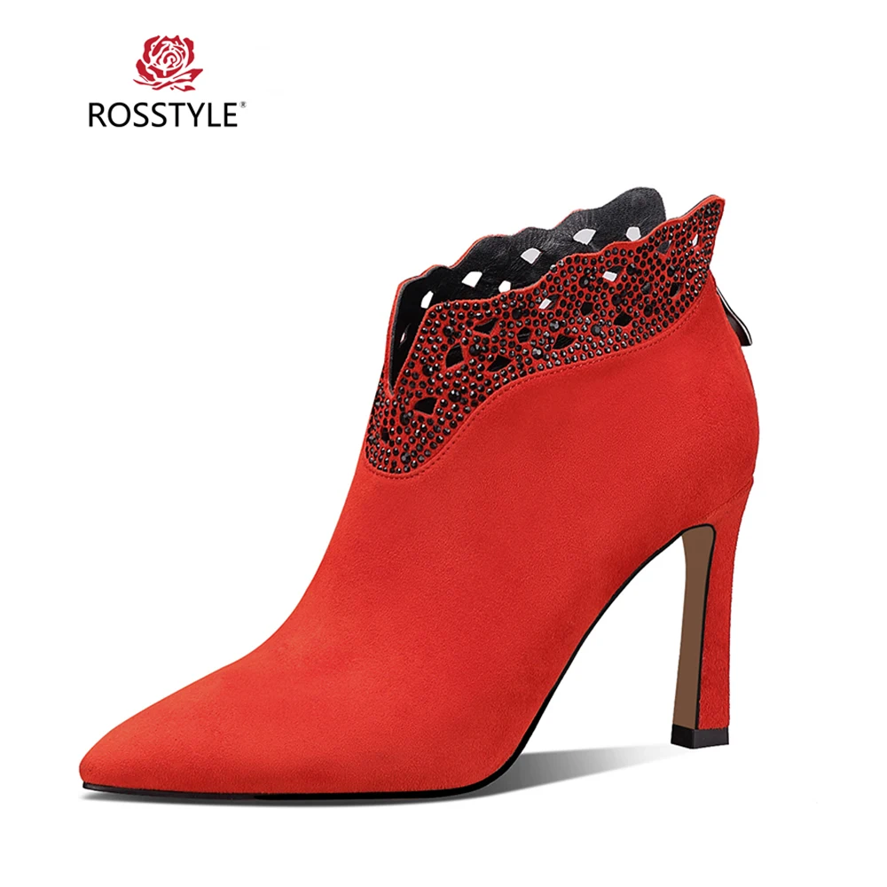 ROSSTYLE Elegant Ankle Boots Soild High Quality Genuine Leather Boots Sexy Pointed Toe High Heel Boot With Warm Plush Inside B26
ROSSTYLE Elegant Ankle Boots Soild High Quality Genuine Leather Boots Sexy Pointed Toe High Heel Boot With Warm Plush Inside B26