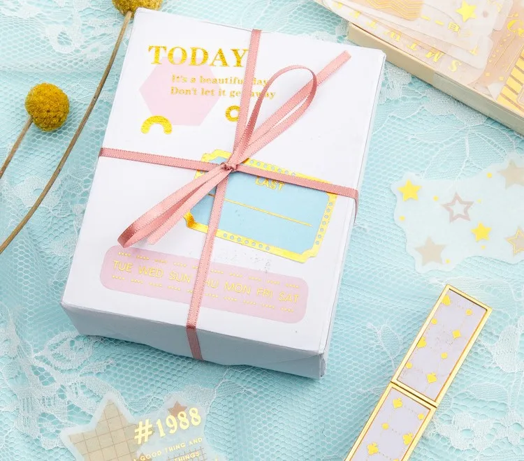 45pcs/pack Hot Stamping Colorful Laptop Stickers Paper Kawaii Bullet Journal Stickers Decoration Diary Handmade Adhesive Sticker
45pcs/pack Hot Stamping Colorful Laptop Stickers Paper Kawaii Bullet Journal Stickers Decoration Diary Handmade Adhesive Sticker