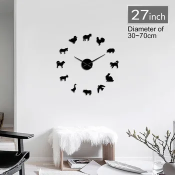 Frameless Pig Rabbit Kitten Cute Design Farm Animals 3D DIY Wall Clock Goat Dog Poultry Pet Lover Home Decor Mute Clock Watch
Frameless Pig Rabbit Kitten Cute Design Farm Animals 3D DIY Wall Clock Goat Dog Poultry Pet Lover Home Decor Mute Clock Watch