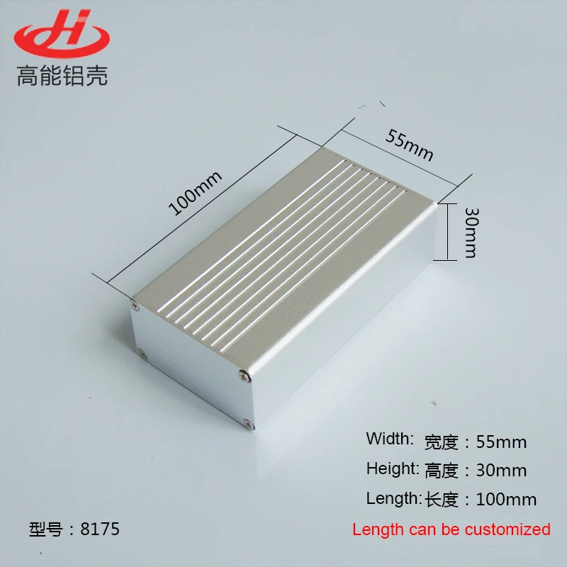 Aluminum Enclosure Box PCB Instrument Box DIY Electronic Project Case 55mm*30mm*100mm 8175
Aluminum Enclosure Box PCB Instrument Box DIY Electronic Project Case 55mm*30mm*100mm 8175