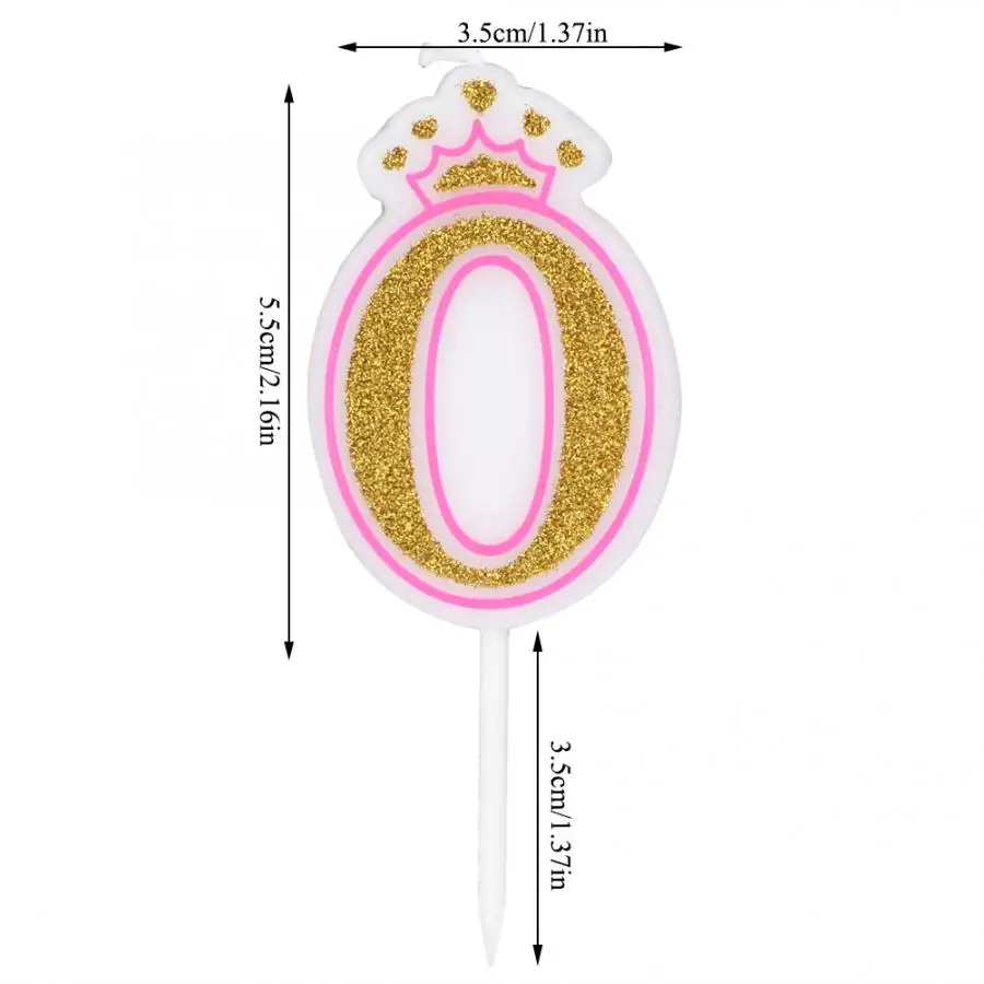 Свеча для дня рождения 0 8 лет новинка свечи девочек Корона вечерние торта без