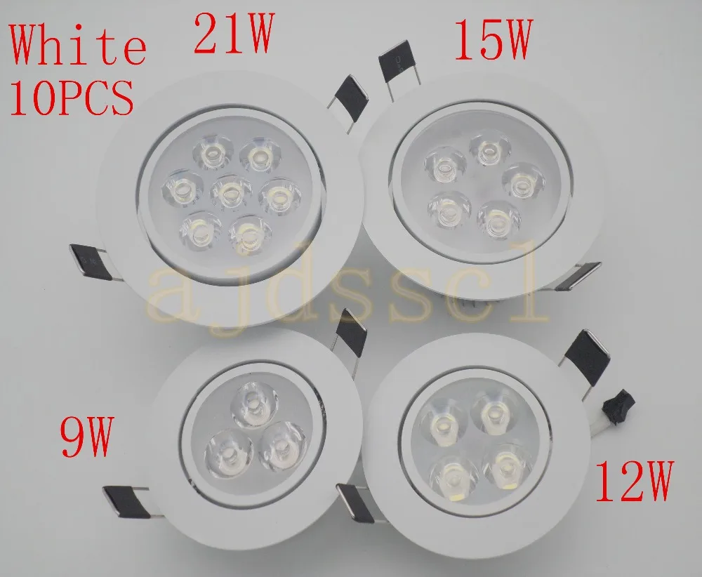 10X LED round Dimmable Led downlight light Ceiling Spot Light 6w 9w 12w 15w 21w AC110-220V ceiling recessed Lights Indoor Light
10X LED round Dimmable Led downlight light Ceiling Spot Light 6w 9w 12w 15w 21w AC110-220V ceiling recessed Lights Indoor Light