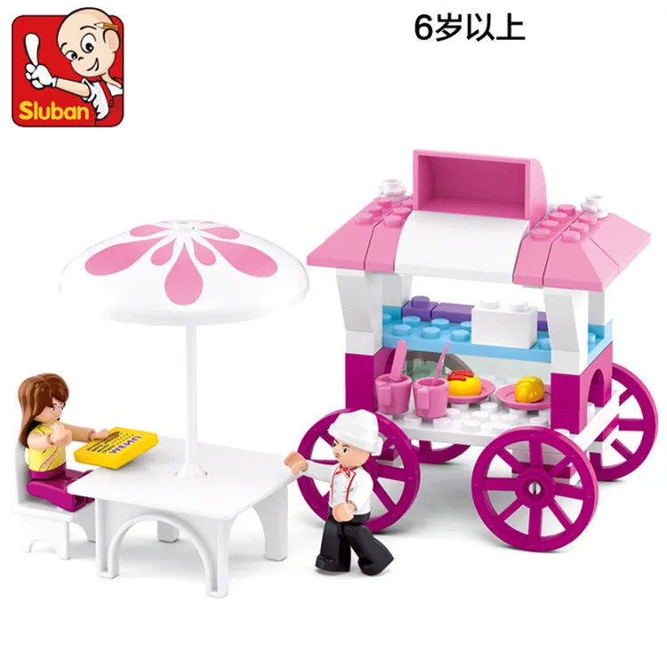 Small Lu Ban 0522 Pink Colour Dream Bread Dining Car Children Initiation Alpinia Oxyphylla Assembling Toys Girl Building Block
Small Lu Ban 0522 Pink Colour Dream Bread Dining Car Children Initiation Alpinia Oxyphylla Assembling Toys Girl Building Block