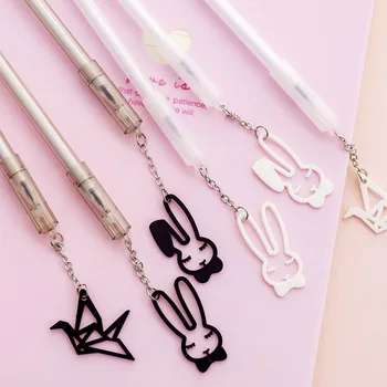 48 pcs/lot Thousand paper crane Rabbit Gel Pen Cute 0.38 mm black ink Signature Pen Escolar School Office writing Supplies
48 pcs/lot Thousand paper crane Rabbit Gel Pen Cute 0.38 mm black ink Signature Pen Escolar School Office writing Supplies