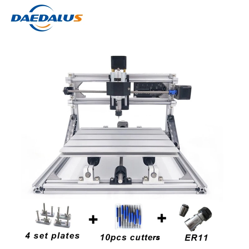 CNC 2418 Machine Mini DIY Engraving Machine PCB Milling Wood Carving Laser Machine With ER11 Router Spindle Motor Cutters 2418
CNC 2418 Machine Mini DIY Engraving Machine PCB Milling Wood Carving Laser Machine With ER11 Router Spindle Motor Cutters 2418