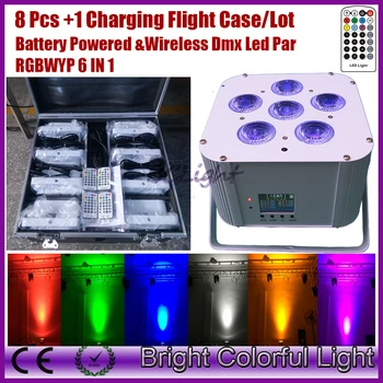 8XLOT Wireless Dmx Par Can With Battery 6pcs 18W 6in1 Led Uplights RGBWA+UV High Bright Events Wash Up lighting+IR Control
8XLOT Wireless Dmx Par Can With Battery 6pcs 18W 6in1 Led Uplights RGBWA+UV High Bright Events Wash Up lighting+IR Control