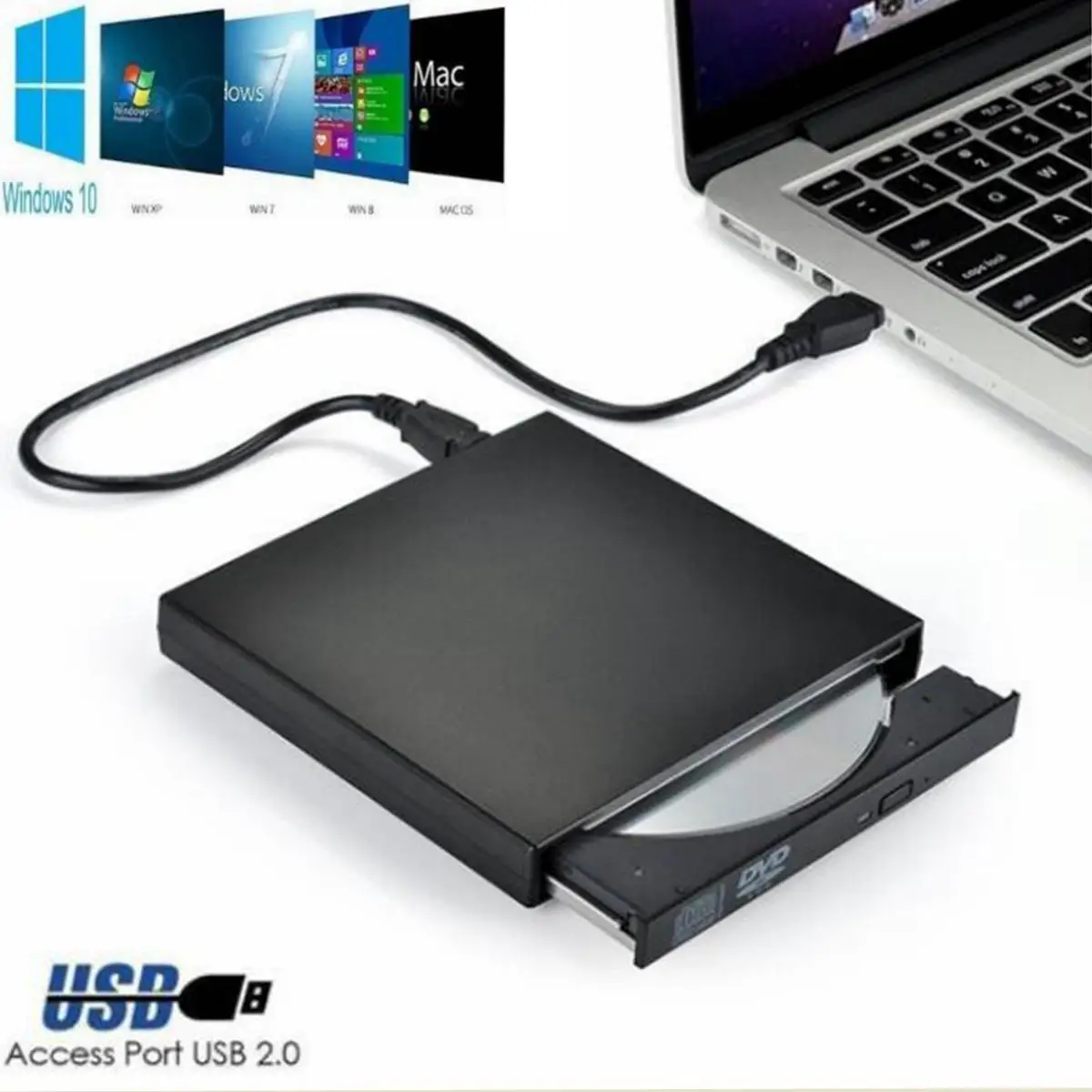 USB2.0 External DVD ROM Player Reader CD RW Combo Burner Drive For Laptop PC Optical Drive Combo DVD/CD Burner CD/DVD-ROM CD-RW
USB2.0 External DVD ROM Player Reader CD RW Combo Burner Drive For Laptop PC Optical Drive Combo DVD/CD Burner CD/DVD-ROM CD-RW