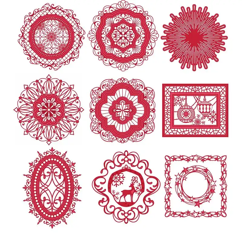 royal flower lace frames words metal cutting dies stencils words frames