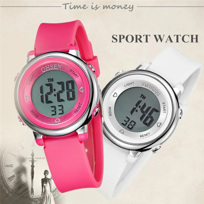 Часы 2020 OHSEN Модные женские мужские спортивные часы водонепроницаемые
