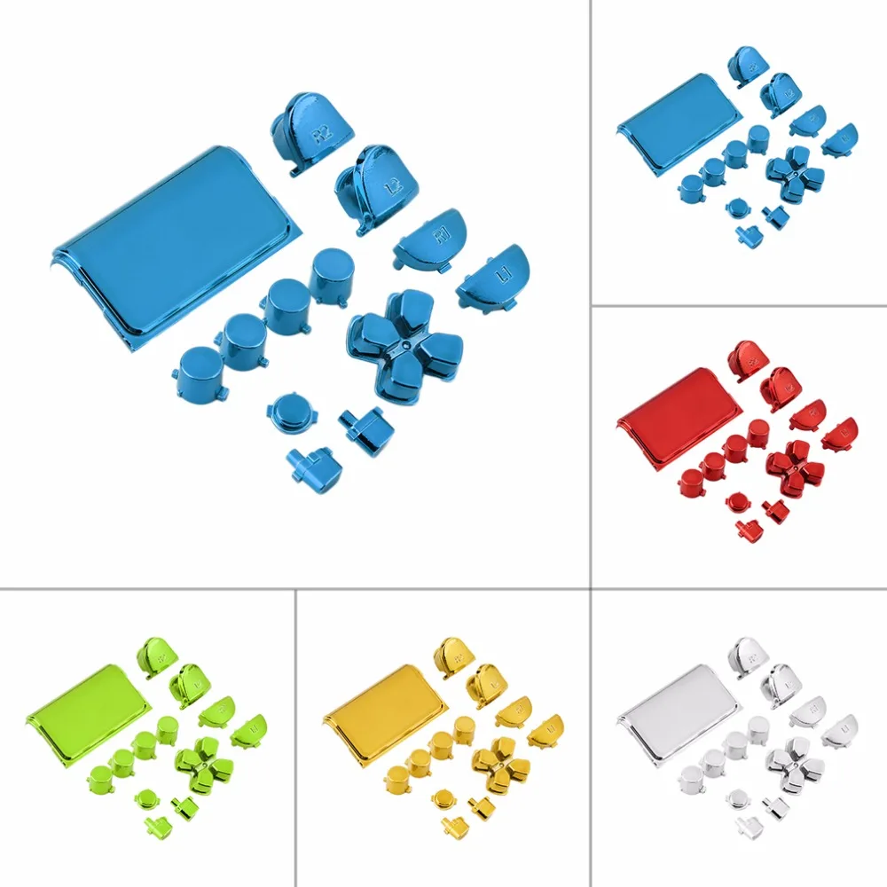 New Colorful Full Chrome Button Replacement Mod Game Kit for Playstation 4 for PS4 Controller Joystick Video Game Playstation
New Colorful Full Chrome Button Replacement Mod Game Kit for Playstation 4 for PS4 Controller Joystick Video Game Playstation