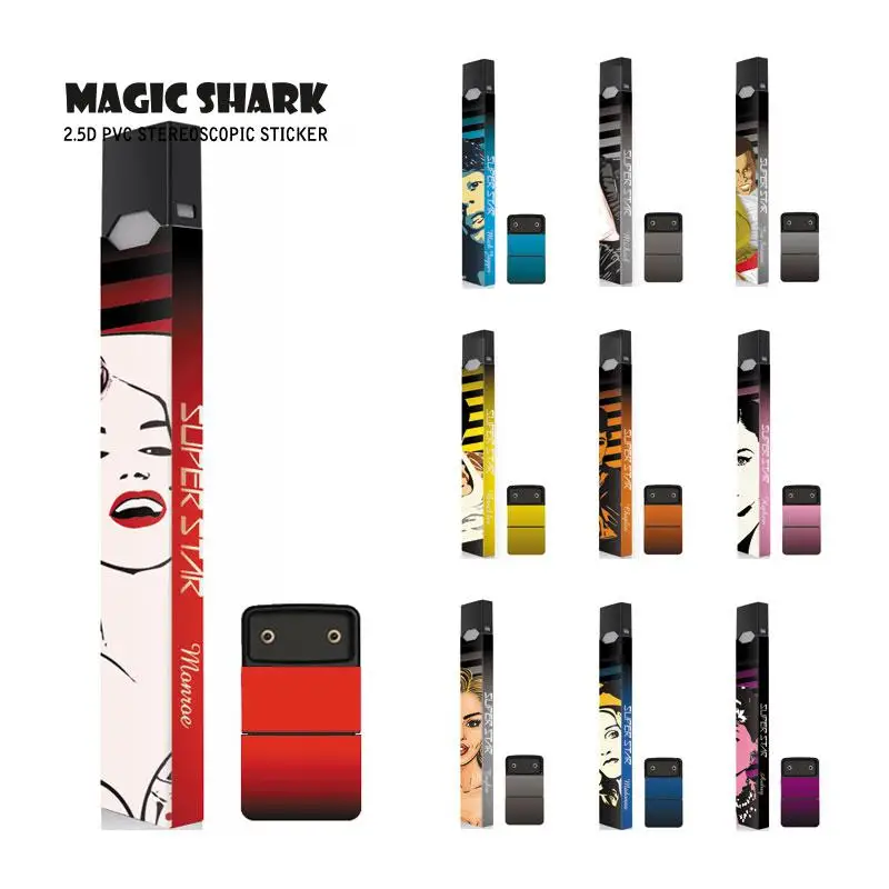 Magic Shark Marilyn Monroe Chaplin Jackson Super Star Case Sticker Case Electronic Cigarette Label Sticker Skin for Juul
Magic Shark Marilyn Monroe Chaplin Jackson Super Star Case Sticker Case Electronic Cigarette Label Sticker Skin for Juul