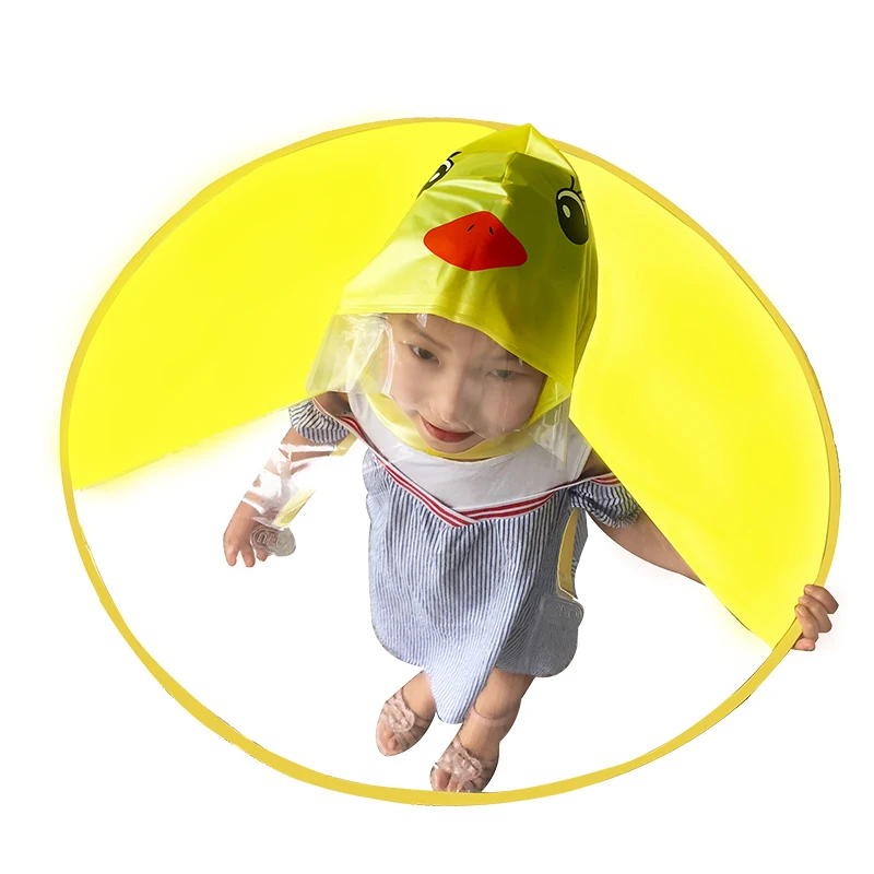 Children Camping Picnic Cute Cartoon Duck protection from rain waterproof rubber layer Foldable UFO Shape Rain Hat Cape
Children Camping Picnic Cute Cartoon Duck protection from rain waterproof rubber layer Foldable UFO Shape Rain Hat Cape
