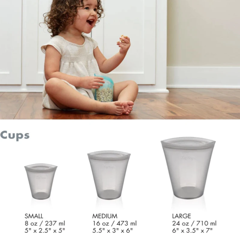 3 Pcs Silicone Food Storage Containers Zip Top Leakproof Containers Reusable Stand Up Zip Shut Bag Cup DROP SHIPPING
3 Pcs Silicone Food Storage Containers Zip Top Leakproof Containers Reusable Stand Up Zip Shut Bag Cup DROP SHIPPING