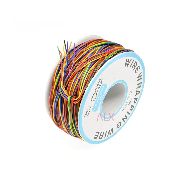 8colors P/N B-30-1000 30AWG COLORED Wrapping Wire Jumper Cable Flexible PVC Electronic conductor Wire Connector FOR PCB
8colors P/N B-30-1000 30AWG COLORED Wrapping Wire Jumper Cable Flexible PVC Electronic conductor Wire Connector FOR PCB