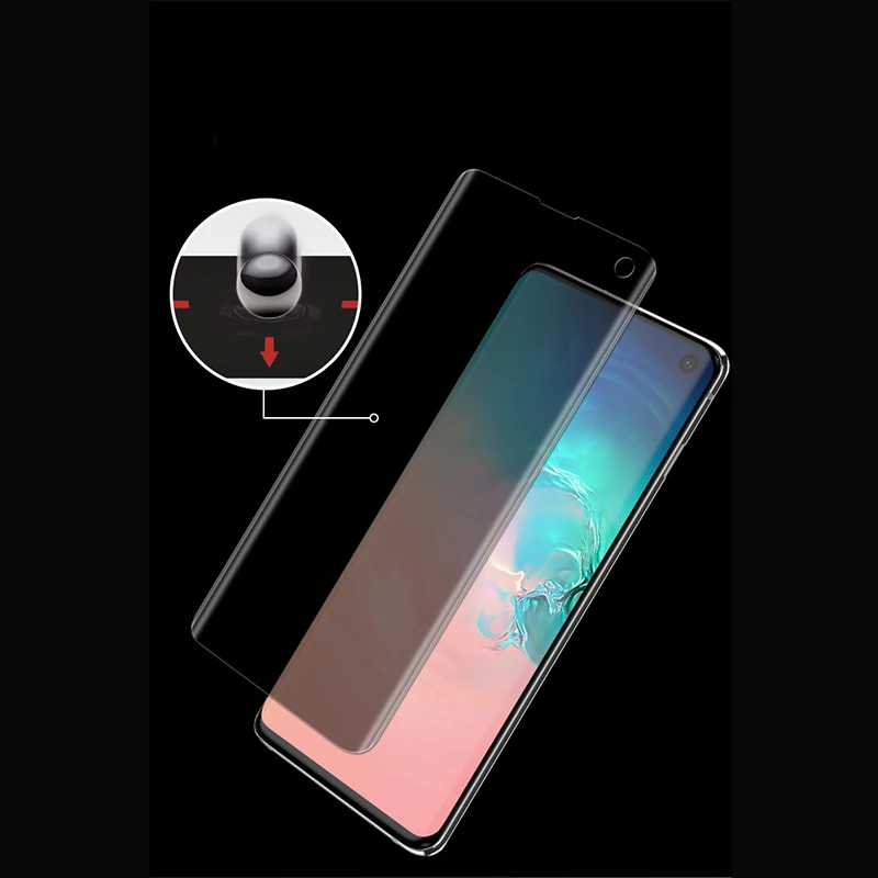 Case Friendly NOT Tempered Glass for Samsung Galaxy S10 2-Pack Omnifense Galaxy S10 Privacy Screen Protector 2-Way Anti Spy Nano Shield Full Adhesive Soft Film Support In-display Unlock