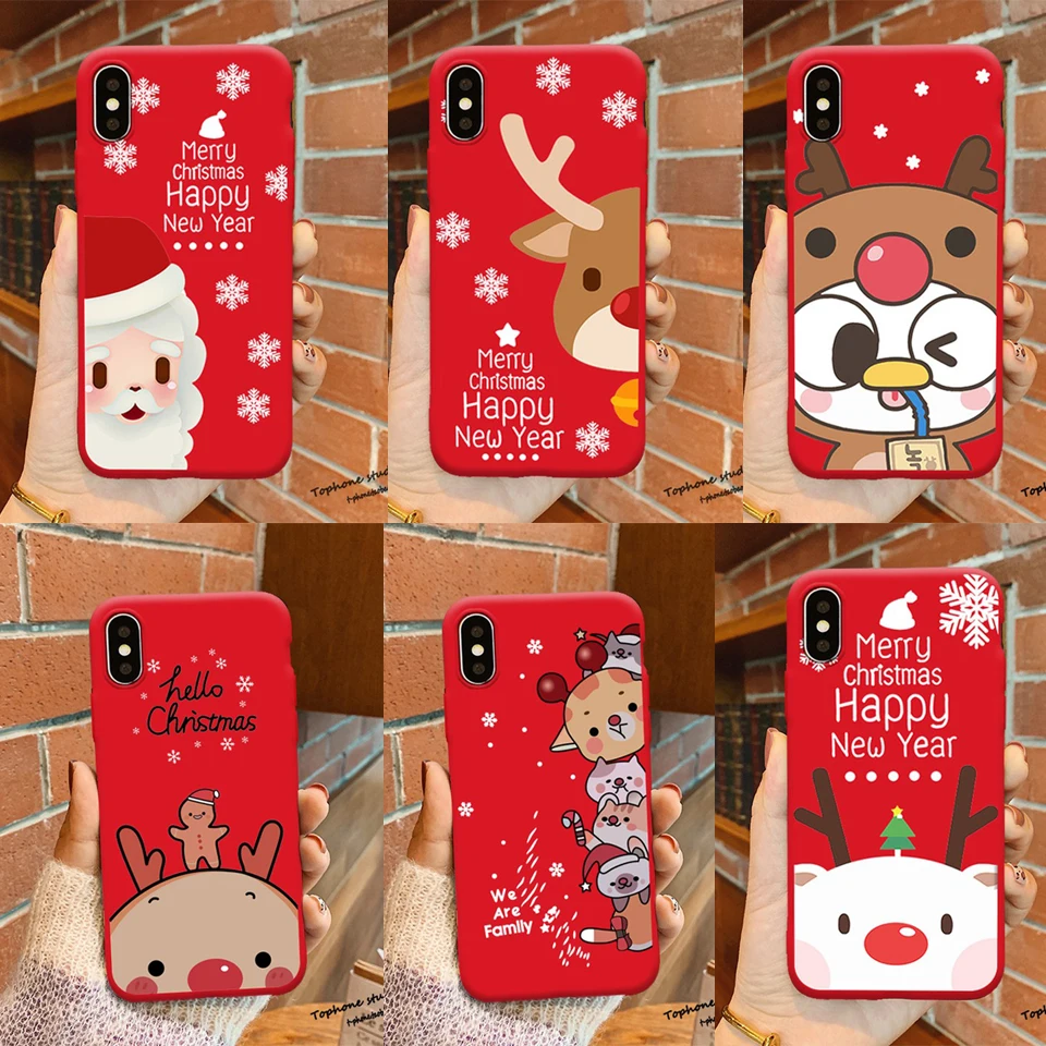 Merry Christmas New Year Santa Claus Deer phone Case For iphone Xs Max Xr X 10 8 7 6 6s Plus 5 s SE Soft TPU Silicone Red Cover
Merry Christmas New Year Santa Claus Deer phone Case For iphone Xs Max Xr X 10 8 7 6 6s Plus 5 s SE Soft TPU Silicone Red Cover