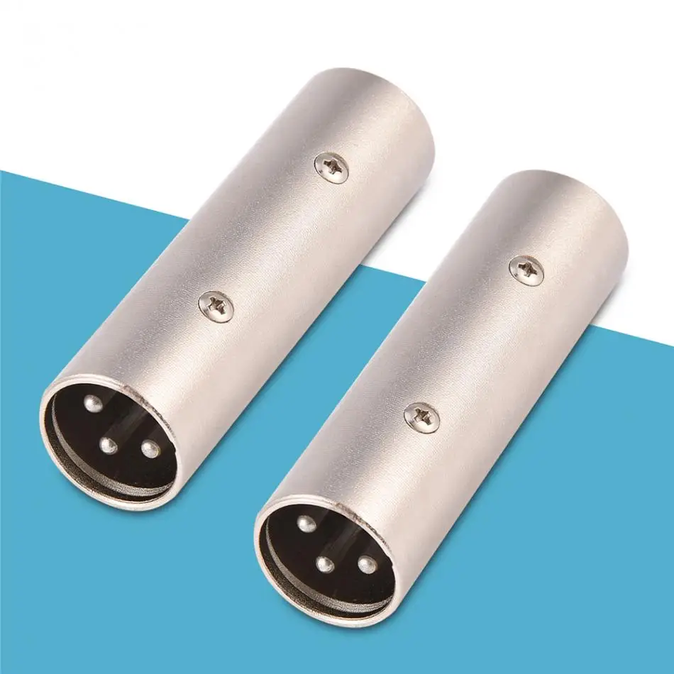 3-pin XLR Male To Male Connector Audio Adapter Coupler adapter for Microphone AMP
3-pin XLR Male To Male Connector Audio Adapter Coupler adapter for Microphone AMP
