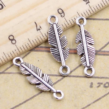 20pcs Charms Feather Leaf Link Connection 22x7mm Tibetan Bronze Silver Color Pendants Antique Jewelry Making DIY Handmade Craft
20pcs Charms Feather Leaf Link Connection 22x7mm Tibetan Bronze Silver Color Pendants Antique Jewelry Making DIY Handmade Craft