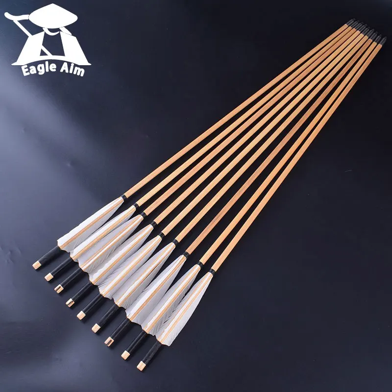 Hunting Archery 12pcs Handmade Wooden Arrows Bolts 30inch with White Turkey feather for Crossbow 25-50lbs Longbow Recurve Bow
Hunting Archery 12pcs Handmade Wooden Arrows Bolts 30inch with White Turkey feather for Crossbow 25-50lbs Longbow Recurve Bow