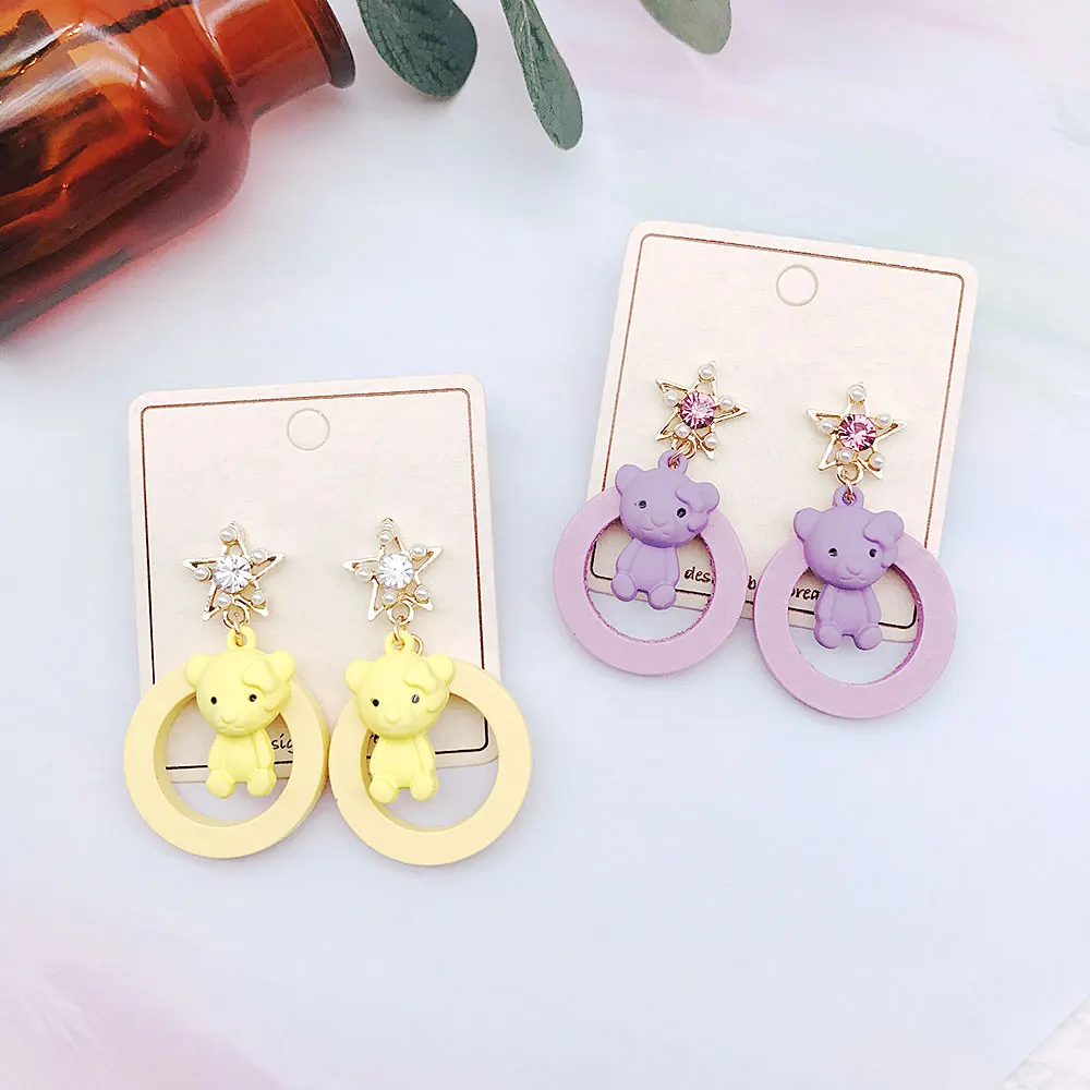 Bear Wood Earrings Simple Geometric Earrings Anti Allergic Earrings Sweet Romantic Star Crystal Earrings Female
Bear Wood Earrings Simple Geometric Earrings Anti Allergic Earrings Sweet Romantic Star Crystal Earrings Female