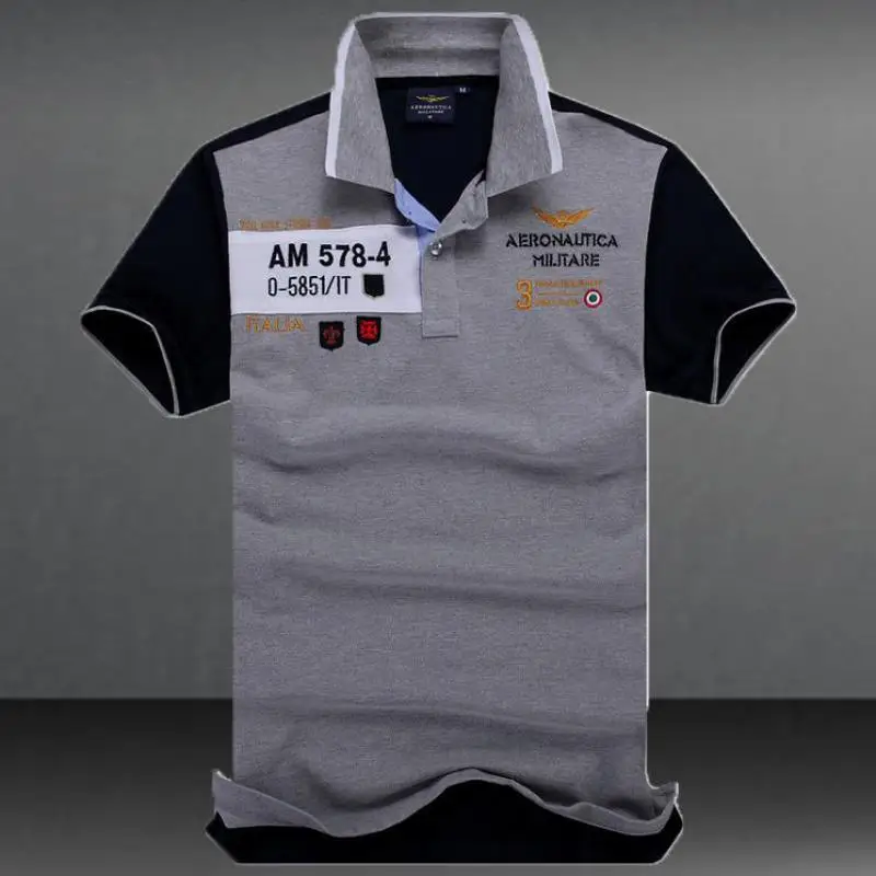 Summer New Air Force No.1 Men's Polo Shirt Men's Cotton Short Sleeve T-shirt Collision Splicing
Summer New Air Force No.1 Men's Polo Shirt Men's Cotton Short Sleeve T-shirt Collision Splicing