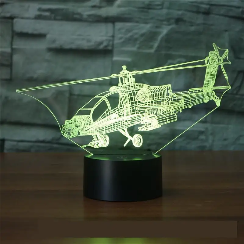 Helicopter 3d Seven Color Touch Charging Remote Control Decorative Gifts 3d Light Fixtures Usb Led Night Light
Helicopter 3d Seven Color Touch Charging Remote Control Decorative Gifts 3d Light Fixtures Usb Led Night Light