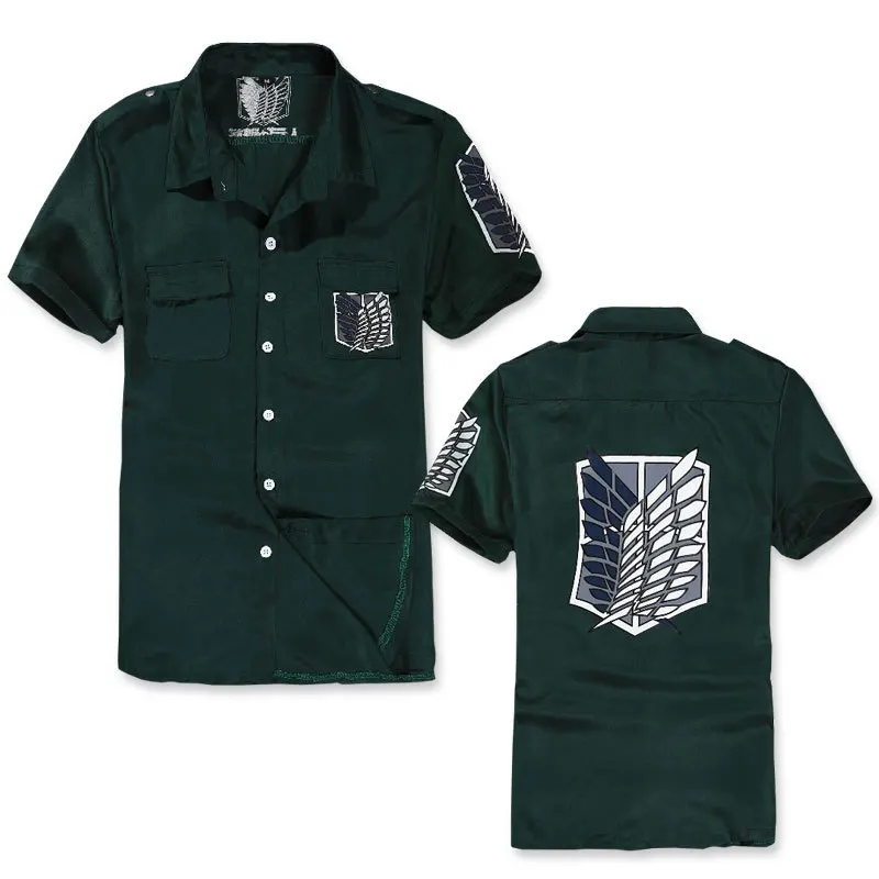 Attack On Titan Shirts Eren Men Cotton Shirts Anime Shingeki No Kyojin Survey Corps Logo Clothes New M/L/XL/XXL Size
Attack On Titan Shirts Eren Men Cotton Shirts Anime Shingeki No Kyojin Survey Corps Logo Clothes New M/L/XL/XXL Size