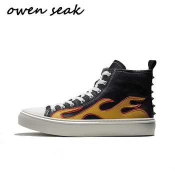 Owen Seak Men Casual Shoes Luxury Sneakers Trainers Cow Leather Basic Adult Male Spring Lace Up High Top Flats Black White Shoes
Owen Seak Men Casual Shoes Luxury Sneakers Trainers Cow Leather Basic Adult Male Spring Lace Up High Top Flats Black White Shoes